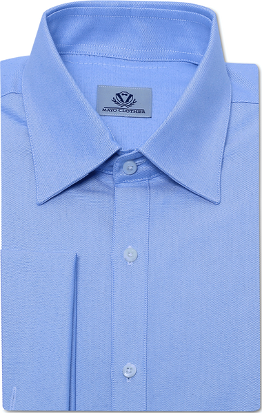 BLUE PINPOINT OXFORD DRESS SHIRT | Mayo Clothier