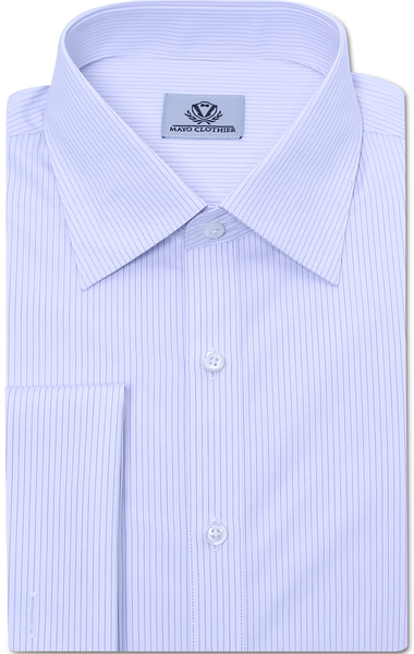 LIGHT PURPLE & WHITE PIN STRIPE DRESS SHIRT | Mayo Clothier