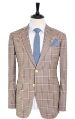 TWO SHADES OF BROWN WINDOW PANE SUIT
